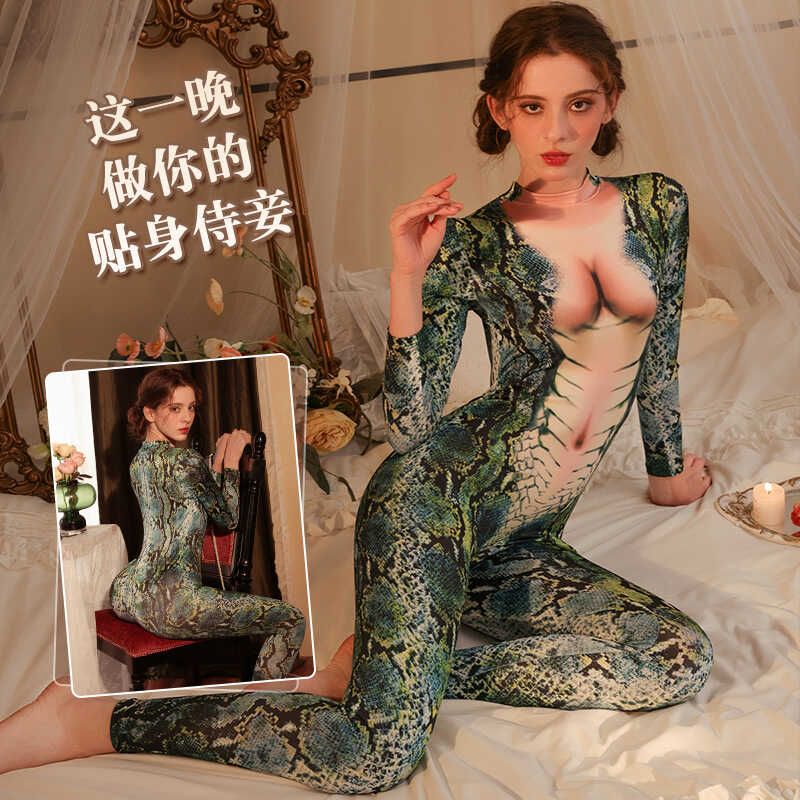 大码纯欲漏胸女装大佬伪娘连体衣男士紧身性感制服cd变装内衣丝袜