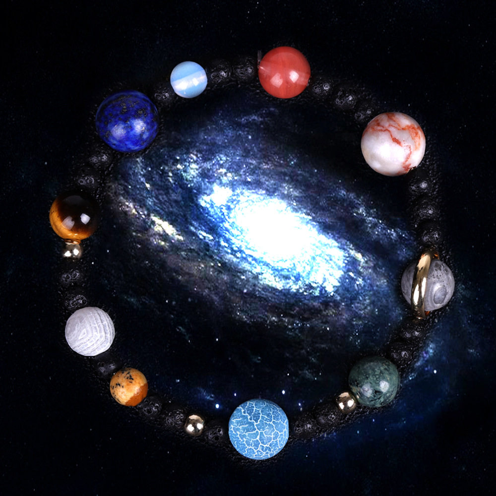 男女石头欧美宇宙星空行星手链