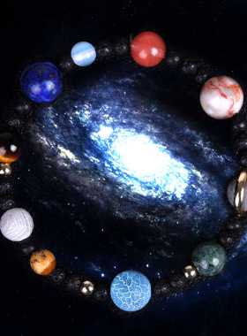 男女石头欧美宇宙星空行星手链