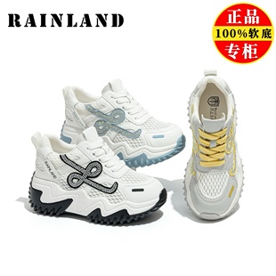 品牌真皮网面透气运动鞋女夏2025新款厚底增高休闲老爹鞋轻便跑步