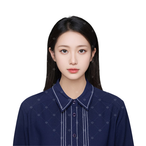 PS高清免扣服装素材证件照服装素材女士蓝色衬衫素材学院风素材