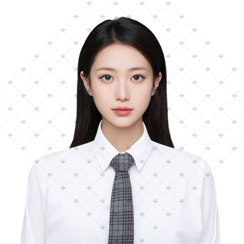 PS高清免扣服装素材证件照服装素材女士白衬衫领带素材男士换装
