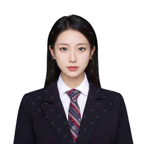 PS高清免扣服装证件照衣服换装素材女士正装女士西装领带高清素材