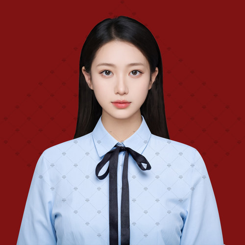 PS高清免扣服装素材证件照服装素材女士蓝色衬衫素材