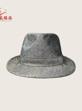 盛锡福复古英伦风仿麻礼帽