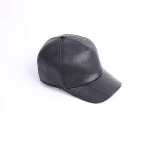 盛锡福透气黑色俄棒球帽大方格鹅卵石纹