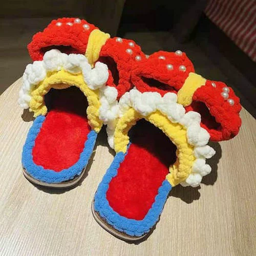 Тапочки для принцессы, крючок для вязания, плетеный набор материалов ручной работы подходит для мужчин и женщин для друга, «сделай сам»