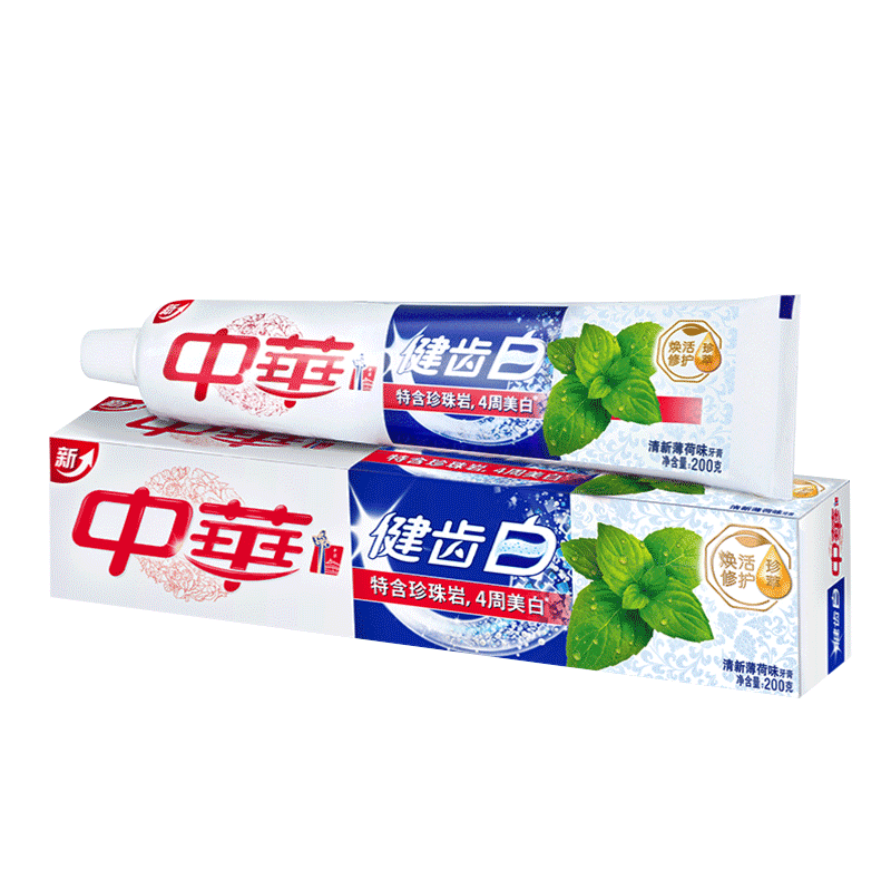 中华健齿白清新薄荷味牙膏