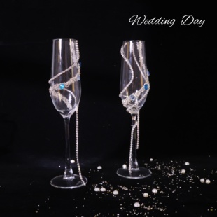 婚礼新人敬酒杯结婚一对diy材料包礼盒订婚创意自制小众高级感