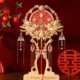 团扇结婚新娘diy扇子秀禾高级材料婚礼双面手工喜扇成品婚嫁婚扇