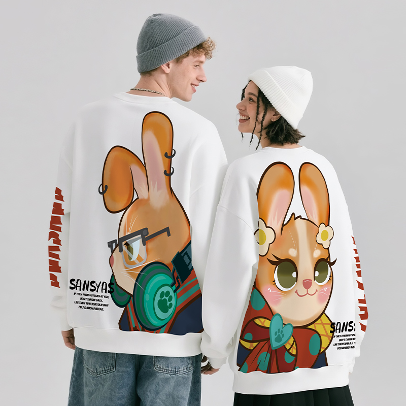 木村三社情侣酷酷风圆领卫衣