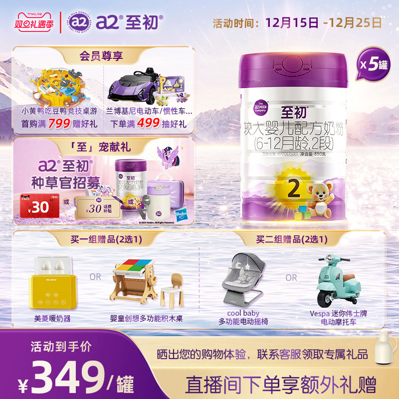 �ۻ��㣺a2�����ϴ�Ӥ���䷽�̷۶���2��850g*5 �ٷ��콢��������ԭװ���� 1745Ԫ