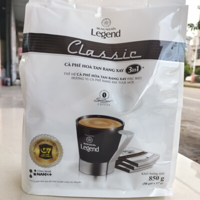 越南进口g7咖啡中原legend甄典版850g三合一速溶咖啡粉特浓冲50杯