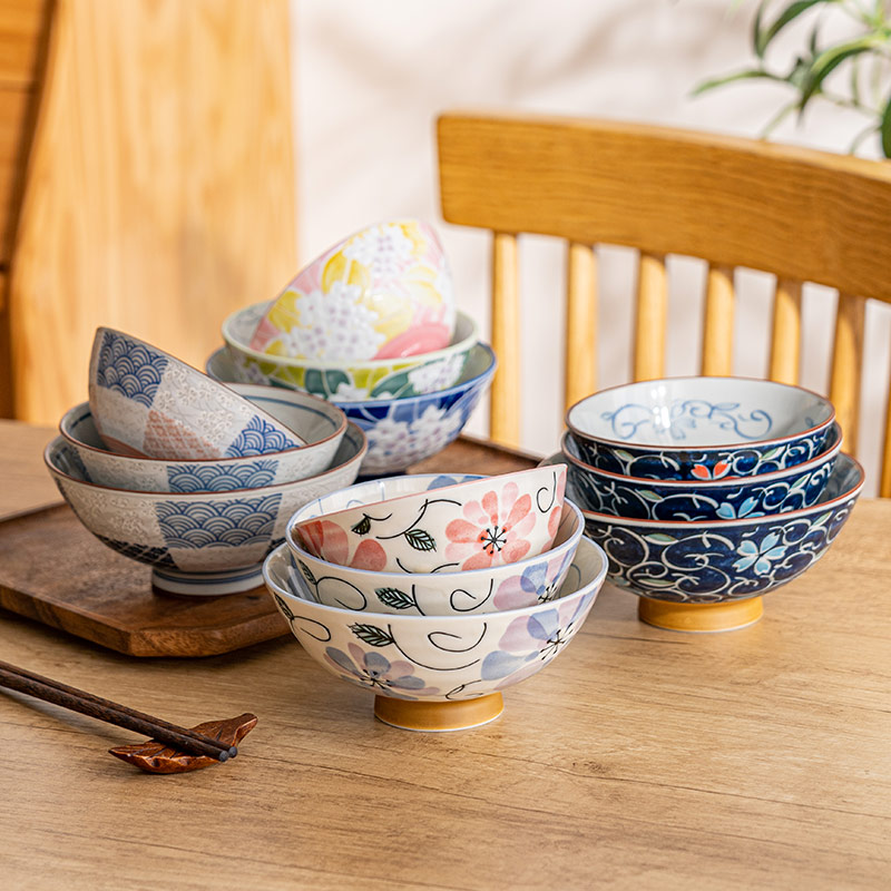 日本进口陶瓷餐具亲子碗米饭碗