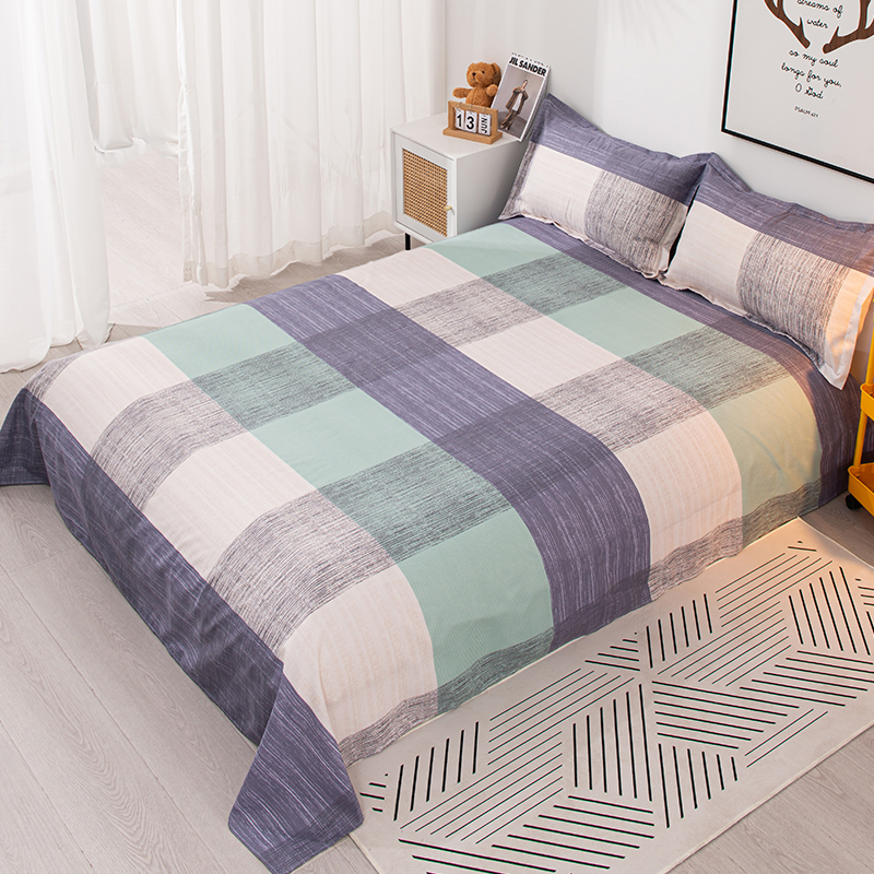 小清新简约磨毛床单单件水洗棉双人春季1.5米宿舍单人枕套被单女