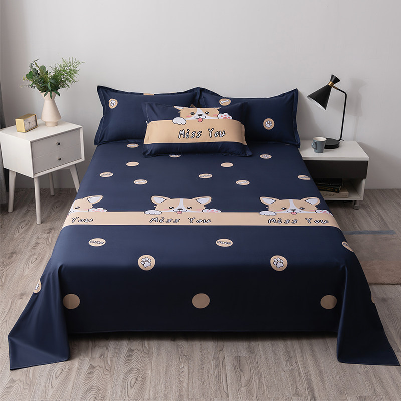 冬季床单单件1.2米1.5m单人学生宿舍简约磨毛非纯棉全棉双人灰色,床上用品,床单,淘宝优惠券,粉丝福利购,淘宝优惠卷