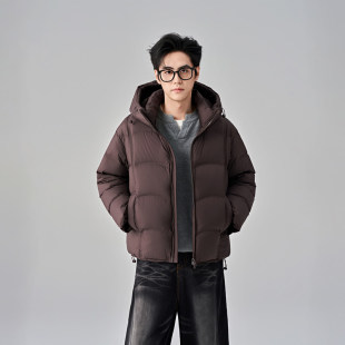 羽绒服冬季男2026年流行爆款新款连帽抗寒加厚保暖短款面包服外套