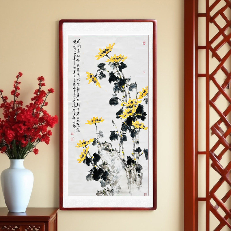 向日葵名家手绘国画写意花鸟画芯