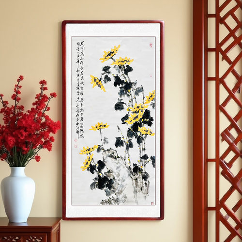 向日葵名家手绘国画写意花鸟画芯