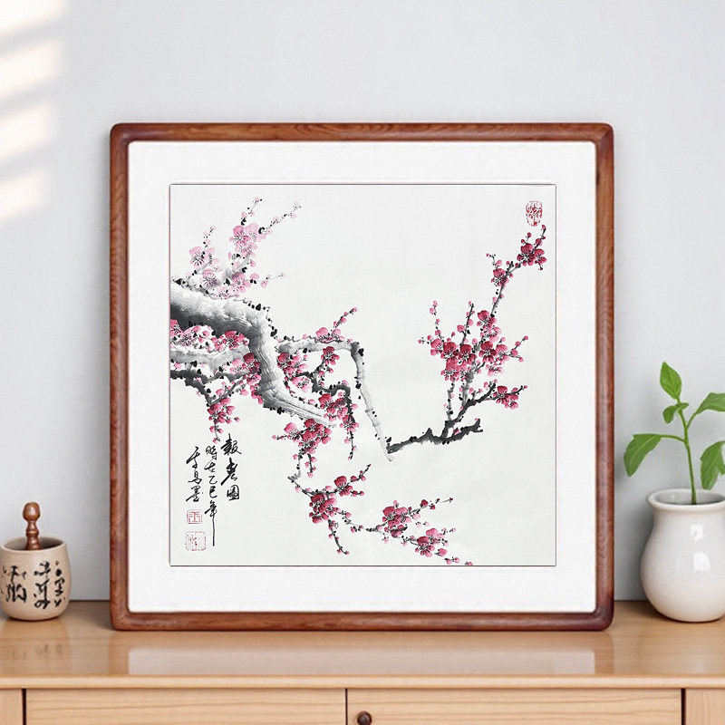 国画梅花手绘客厅装饰画玄关走廊挂画卧室餐厅壁画水墨书画