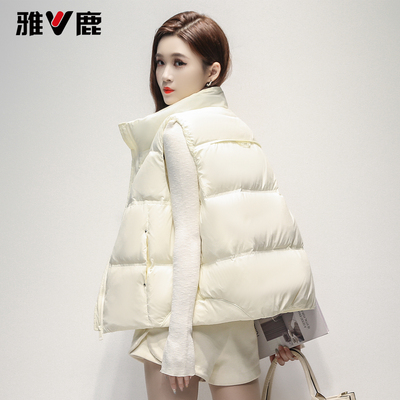 雅鹿羽绒服马甲女短款时尚马夹