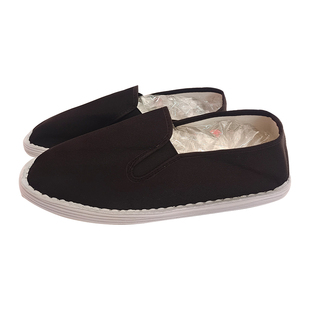 休闲千层底黑色男老人松紧口鞋 寿鞋 款 男式 殡葬去世冲喜 老北京布鞋