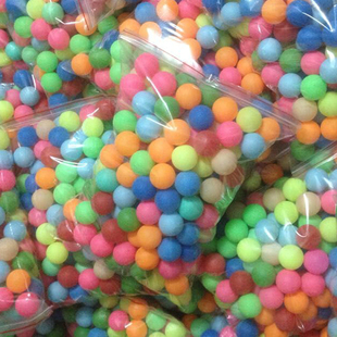 磨砂彩色乒乓球小彩球喷球机车球塑料抽奖宠物猫咪儿童训练器玩具