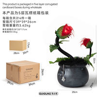 Halloween figurine: Electric swinging man-eating flower crucible, voice-controlled sensor eyeball jar, glowing main body, swinging sound effect thumbnail 6