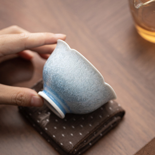 ZhenQi蓝冰花结晶釉主人杯