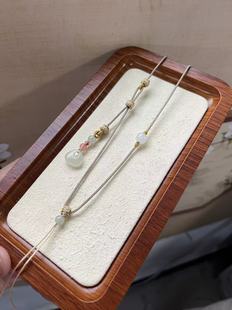 和田玉吊坠挂绳高货绳手工编织玉坠翡翠黄金佛公八宝罗盘挂件绳细