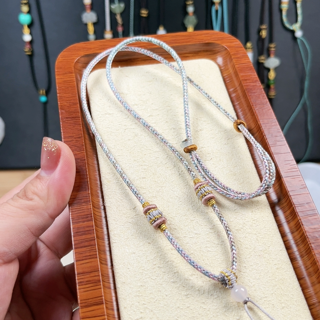 手工编织吊坠挂绳项链绳桃花结挂坠绳子玉坠挂配绳子高货绳子男女