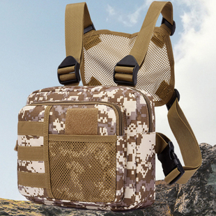 户外战术胸包迷彩跑步运动马甲包吃鸡潮流背包休闲背心包胸前包男