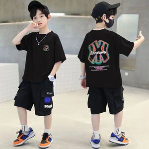 儿童装男童夏装套装2024年新款中大童男孩衣服夏季短袖薄款帅气潮