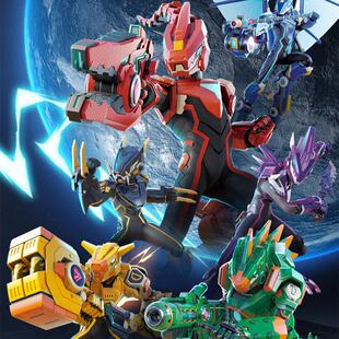 量子战队雷暴锵龙战神超音恐龙守护风暴变装人偶可动男孩变形儿童