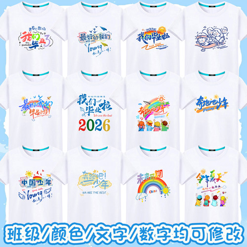 2026毕业季优质纯棉班服t恤定制