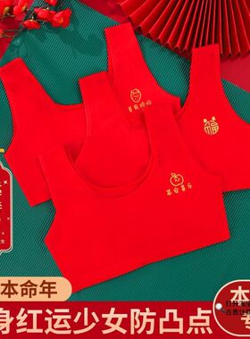 红色内衣内裤本命年女马12岁女童内衣发育期10一14岁少女文胸棉