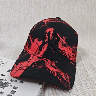 春季防晒弯檐扎染鸭舌帽