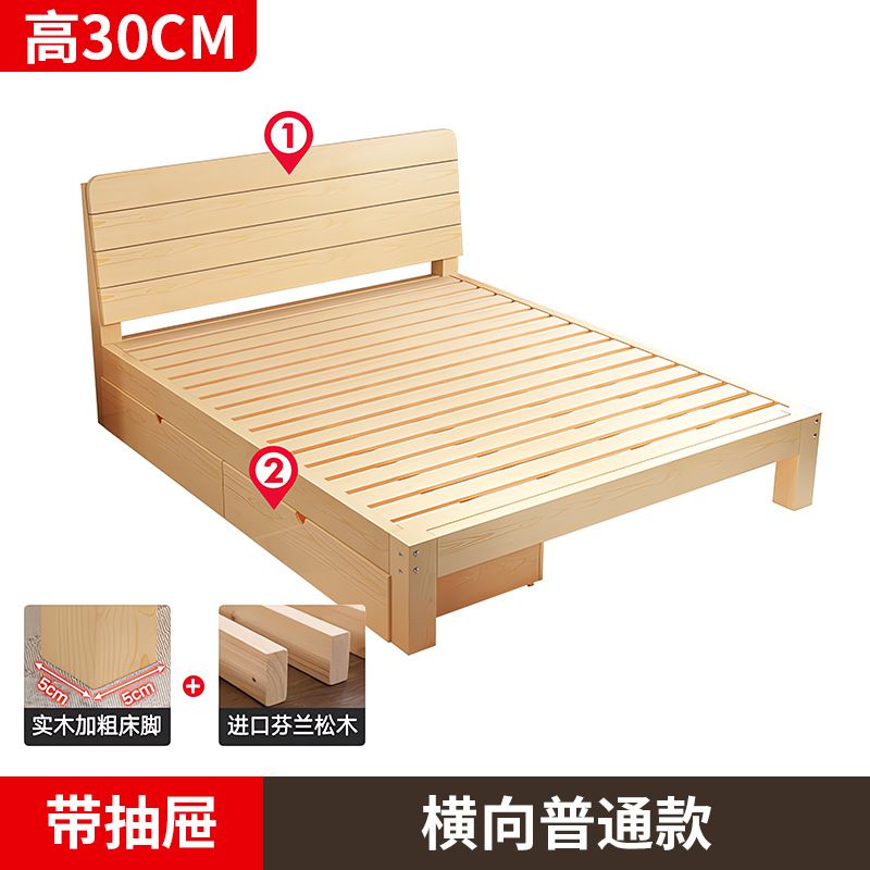 实木床1.5米床架双人床经济型现
