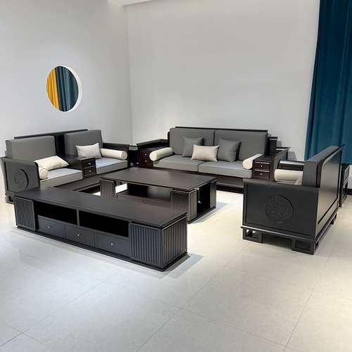 Диван из натурального дерева, современная вилла из сандалового дерева, мебель