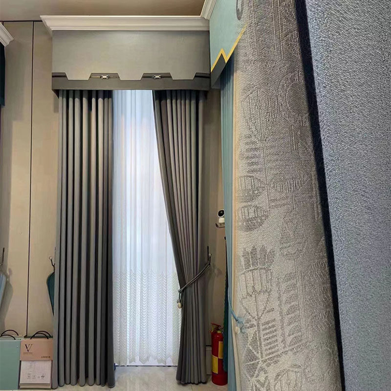 乐山本地全遮光成品客厅现代简约加厚飘窗高温定型测量安装雪尼尔,居家布艺,成品窗帘,淘宝优惠券,粉丝福利购,淘宝优惠卷