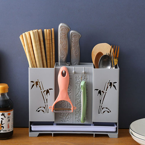 壁挂式沥水置物架厨房餐具筷子篓