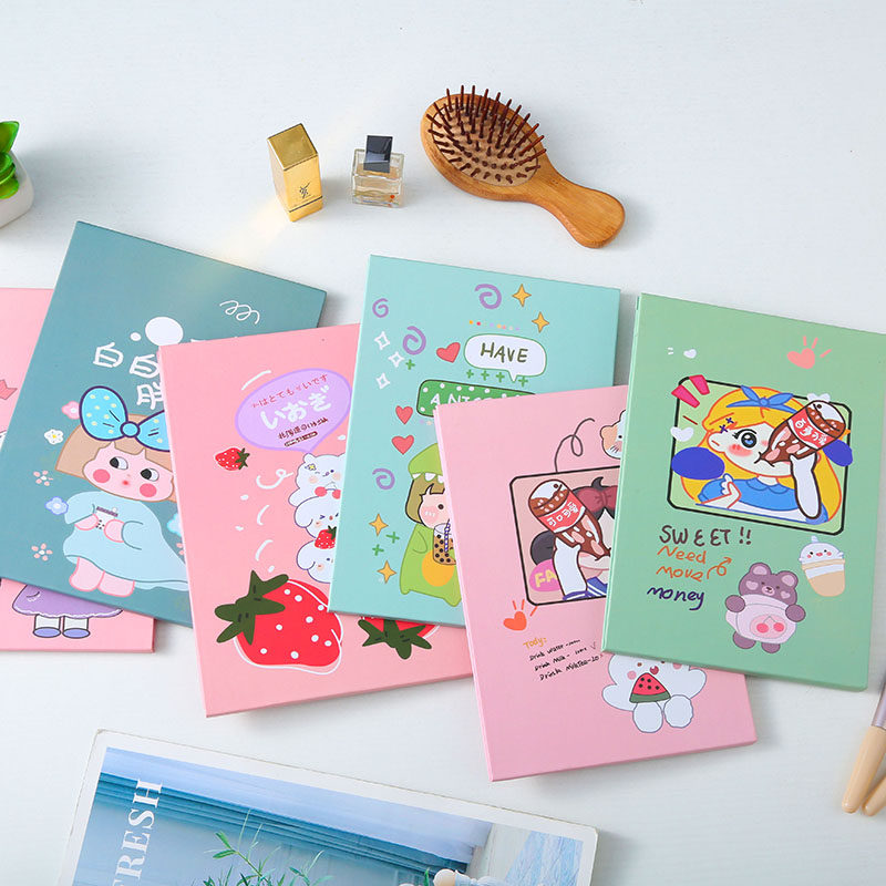 台式小镜子女学生宿舍桌面可立大号折叠化妆镜便携可爱家用梳妆镜