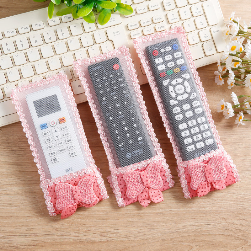 家居用品可爱布艺电视遥控器套丝空调遥控板保护套防尘罩遥控套