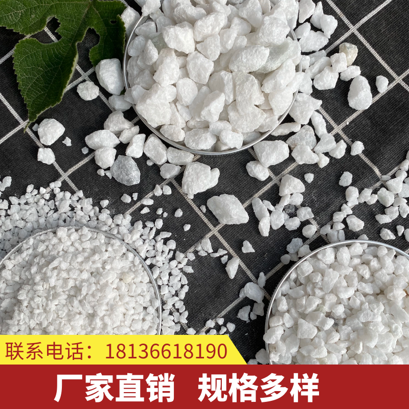 枯山水白石头小石子造景庭院造景铺面阳台铺地白石头园艺白碎石子