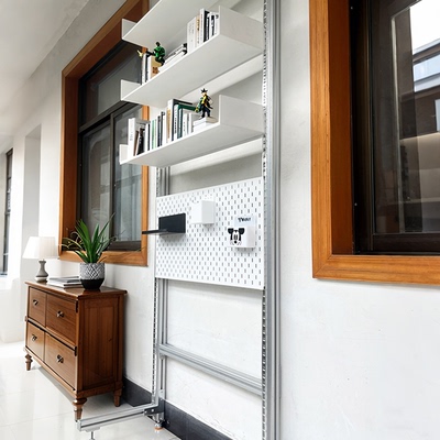 免打孔落地洞洞板加厚金属置物架