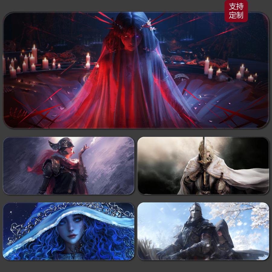 艾尔登法环鼠标垫超大电竞游戏办公桌垫黄金树幽影键盘垫梅琳娜