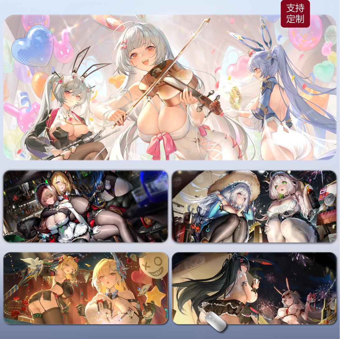 交错战线大鼠标垫二次元办公游戏桌垫禁欲系电脑键盘垫周边定制