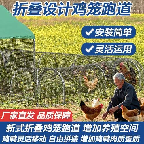 走地鸡笼隧道兔笼养鸡笼子庭院户外跑道农场农家溜达鸡舍养殖散养
