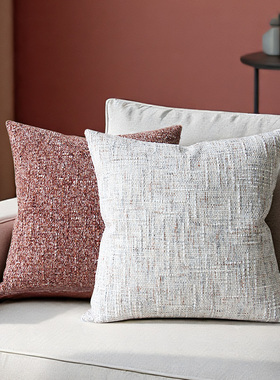 默色空间小香风抱枕中古风雪尼尔沙发双面大靠垫高级点彩靠枕揽枕