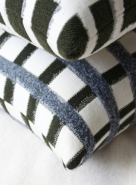 默色空间墨绿高级感双面抱枕与腰枕高端沙发靠垫样板间设计师揽枕